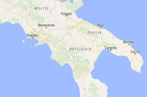 Map of Province of Potenza
