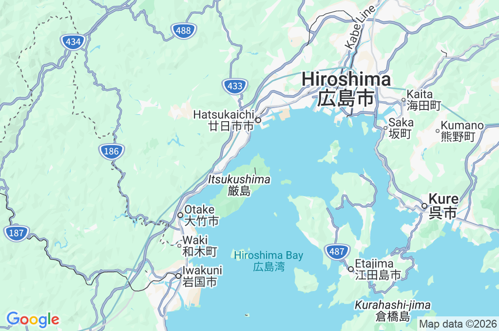 Miyajima Area Map