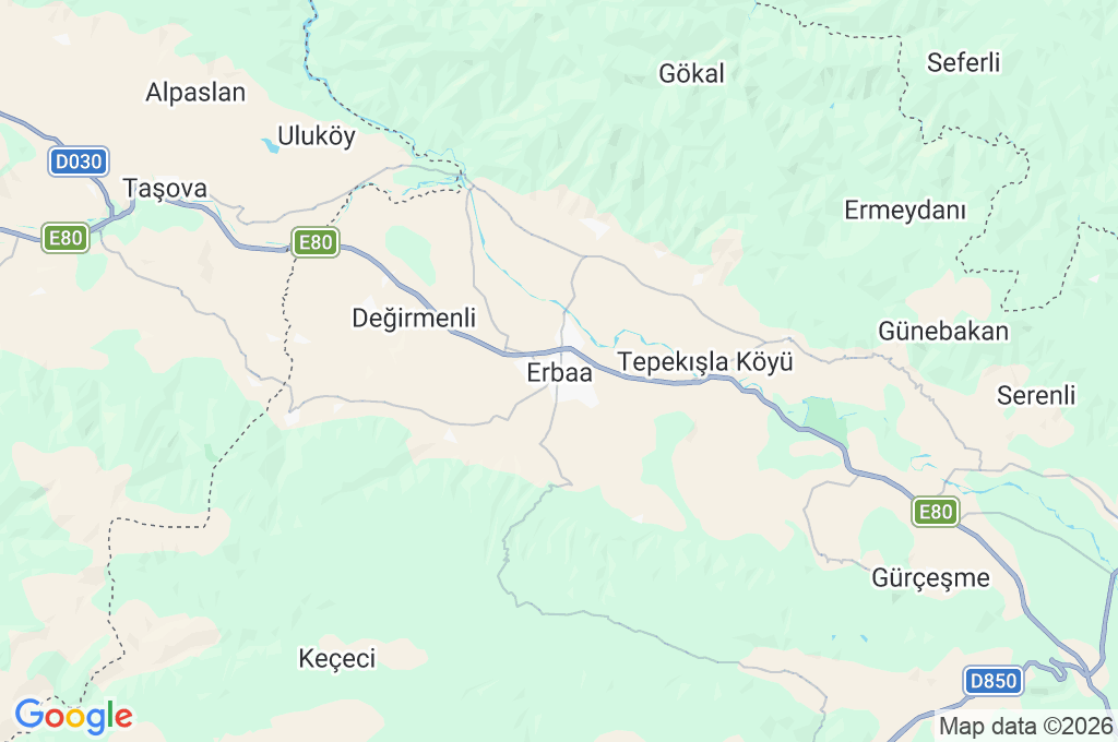 Erbaa Area Map Erbaa Area Map