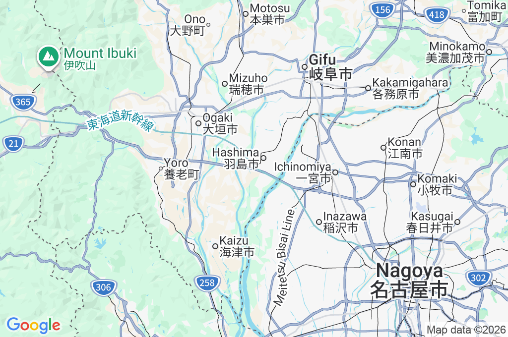 Gifu-Hashima Interchange Area Map