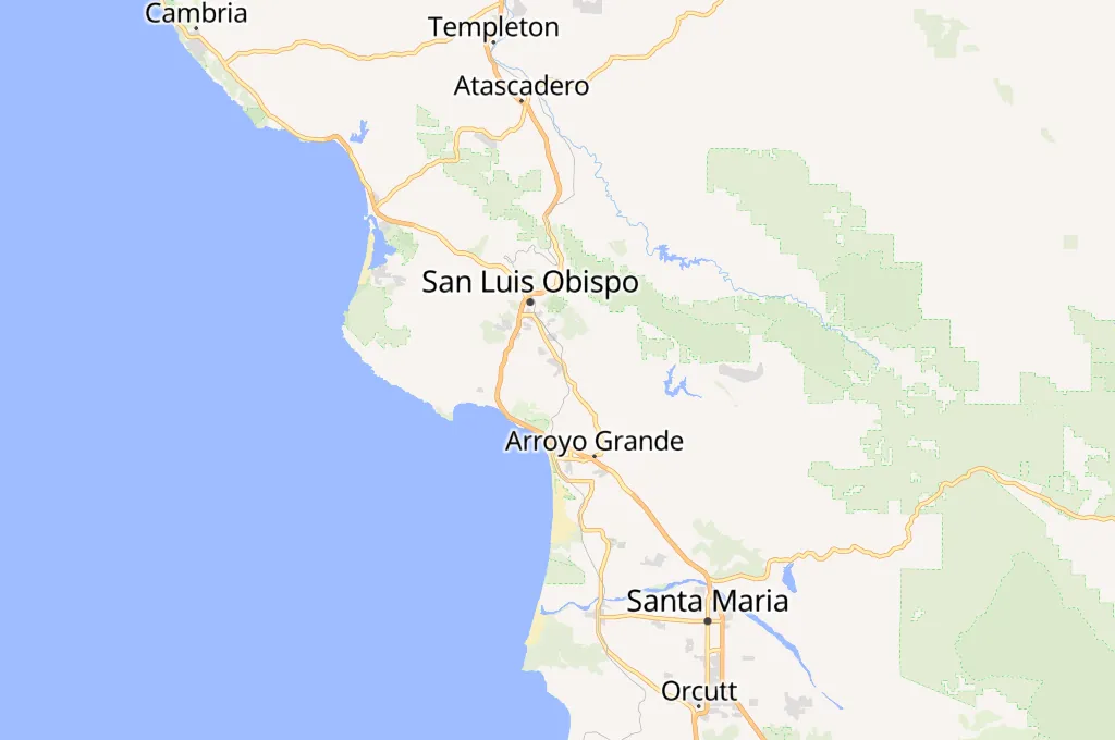 San Luis Obispo Country Club Area Map