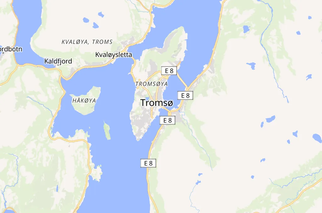 Tromsรธ Area Map Tromsรธ Area Map