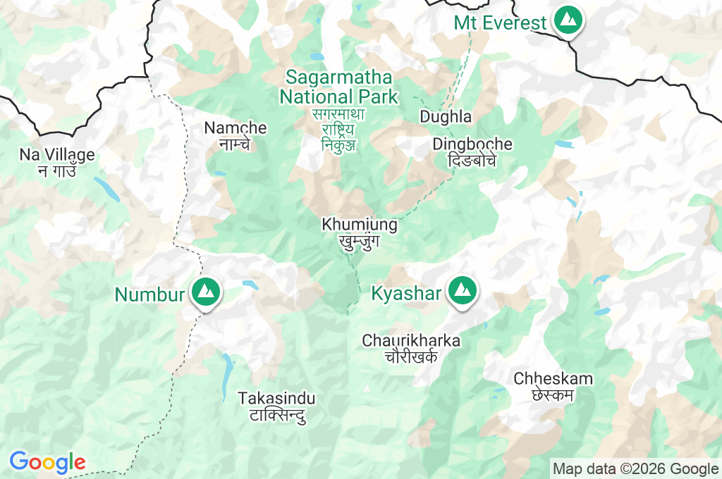 Hotel Everest View Area Map Hotel Everest View Area Map