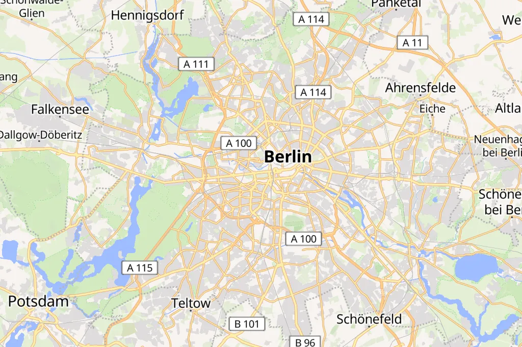 Tiergarten Area Map