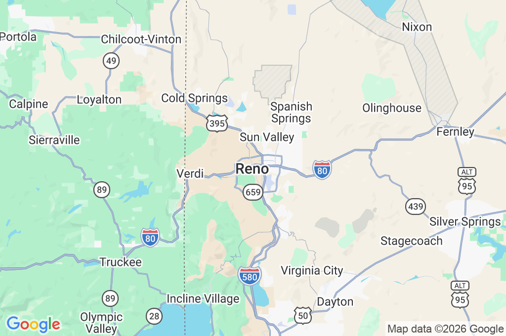 Reno Arch Area Map Reno Arch Area Map