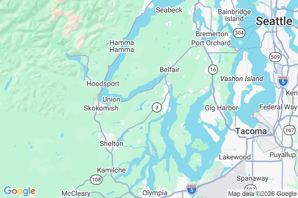 Mason Lake Area Map
