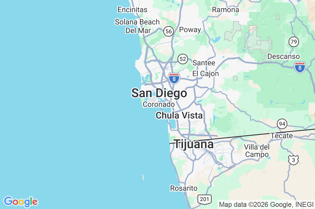 Coronado Beach Area Map Coronado Beach Area Map