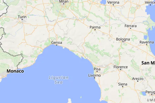 Map of Province of La Spezia