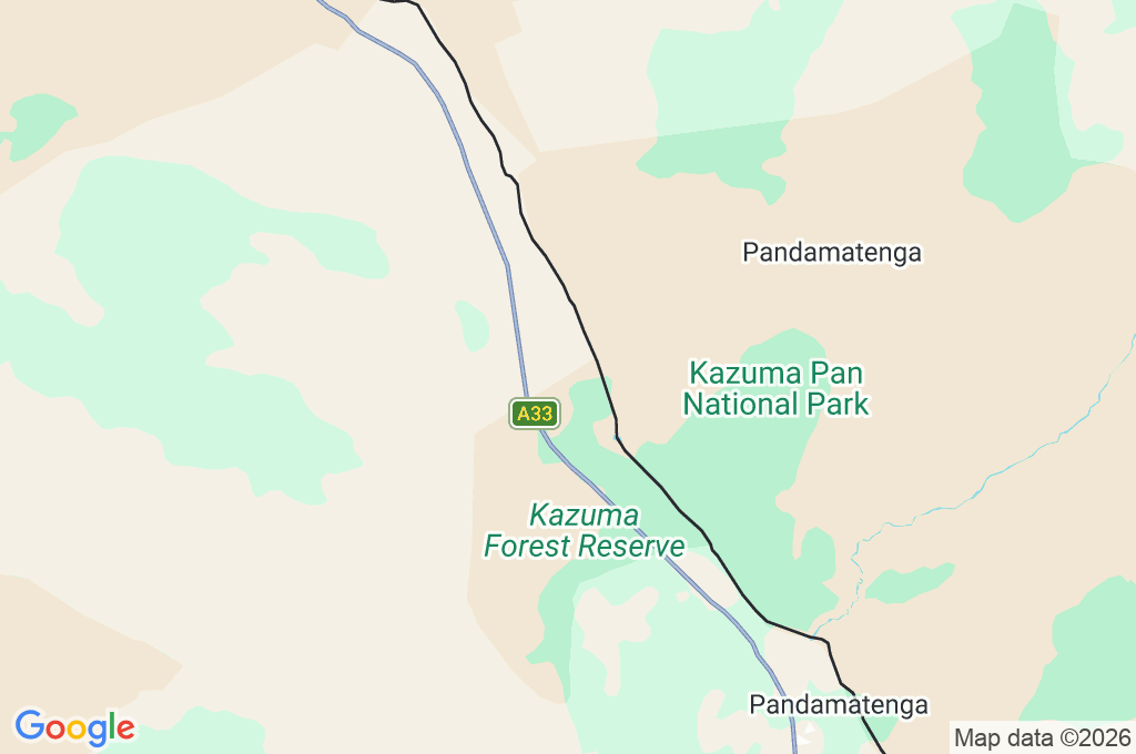 Hideaways Camp Kuzuma, Chobe Area Map