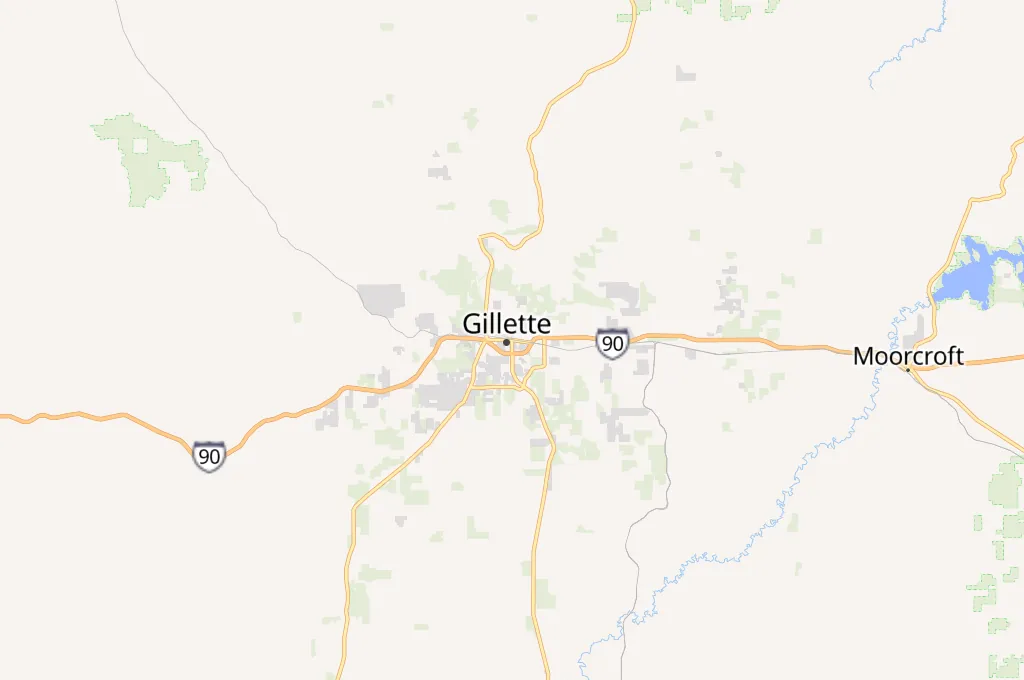 Gillette Area Map Gillette Area Map