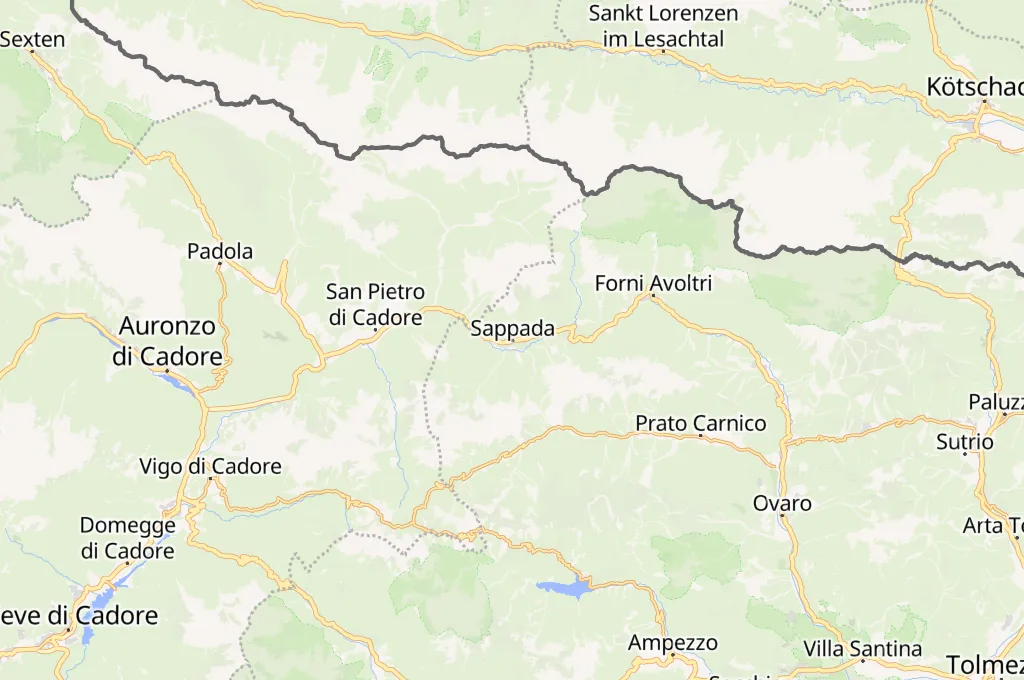 Sappada Area Map Sappada Area Map