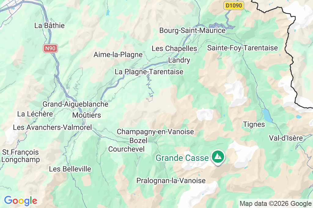 La Plagne Area Map La Plagne Area Map