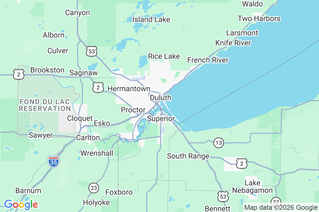 Duluth Area Map Duluth Area Map