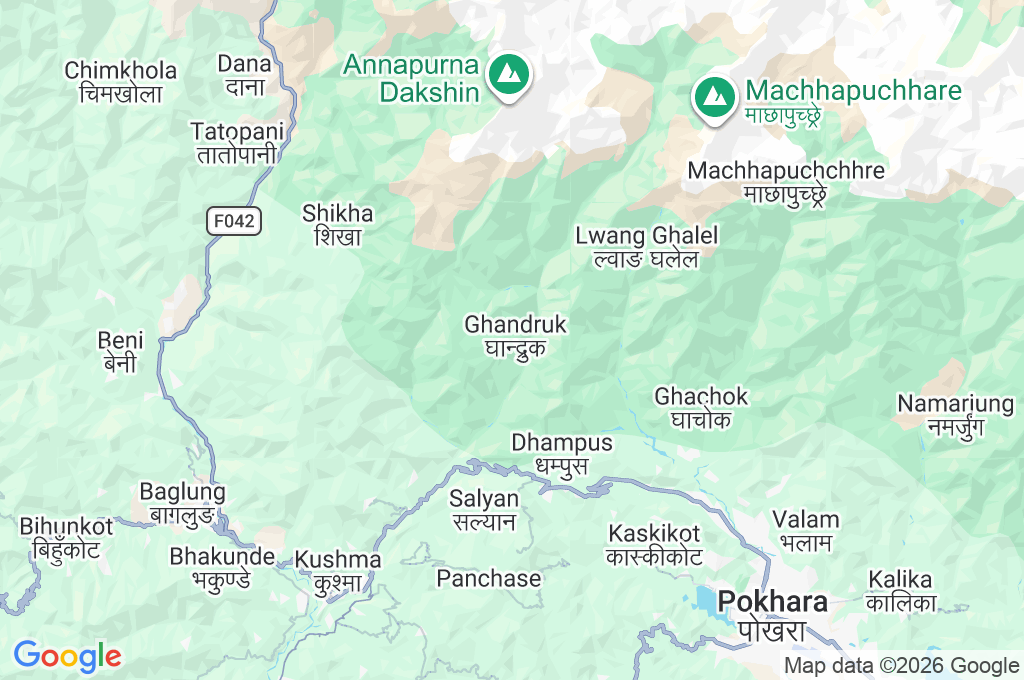 Ghandruk Area Map Ghandruk Area Map