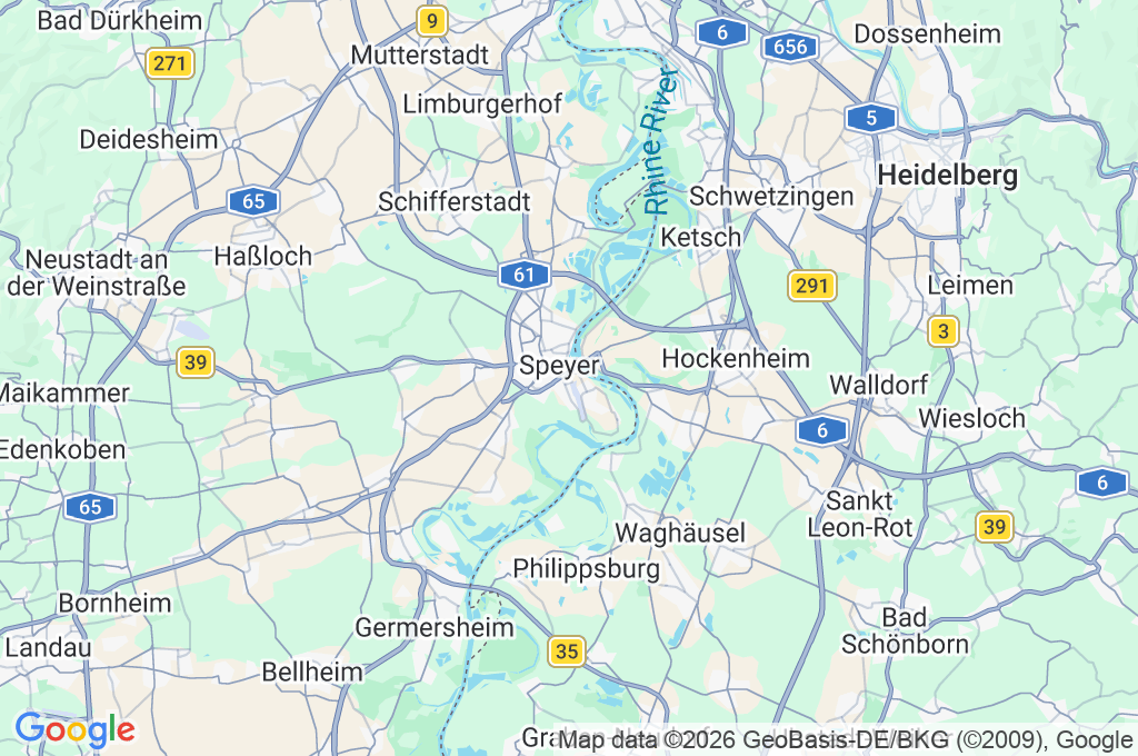 Speyer Area Map Speyer Area Map