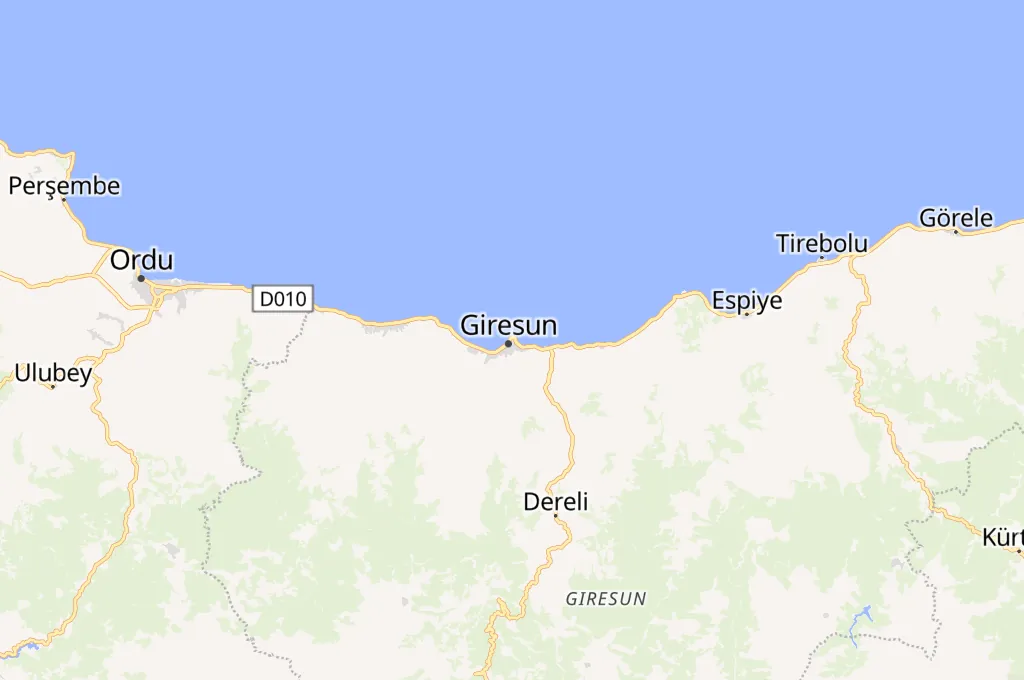 Giresun Castle Area Map Giresun Castle Area Map