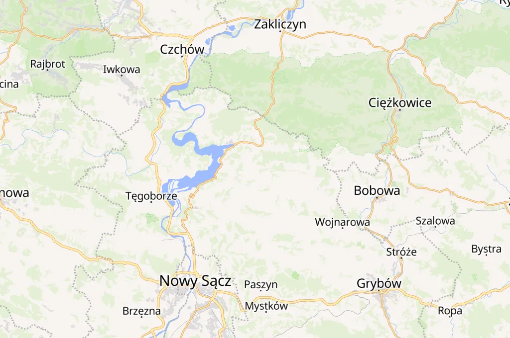Przydonica Area Map Przydonica Area Map