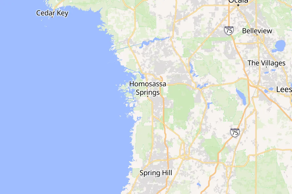 Homosassa Springs Area Map Homosassa Springs Area Map