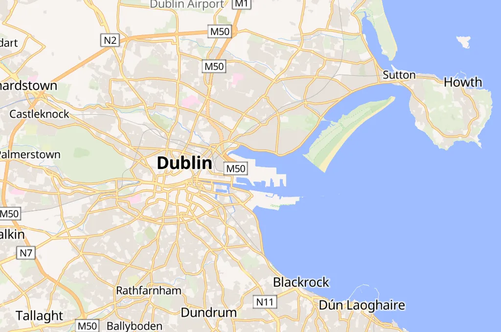 Dublin Port Area Map