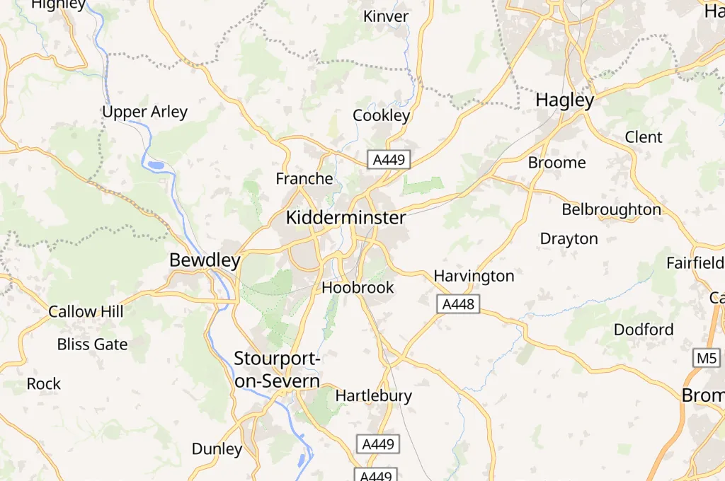 Kidderminster Railway Station Area Map Kidderminster Railway Station Area Map