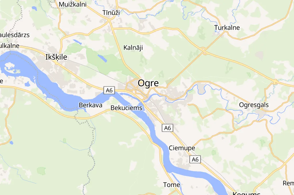 Ogre Area Map Ogre Area Map