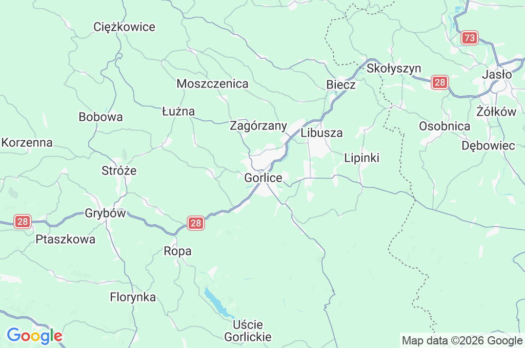 Gorlice Area Map
