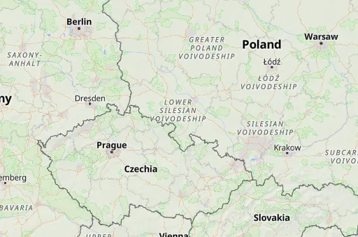 Map of Lower Silesian Voivodeship