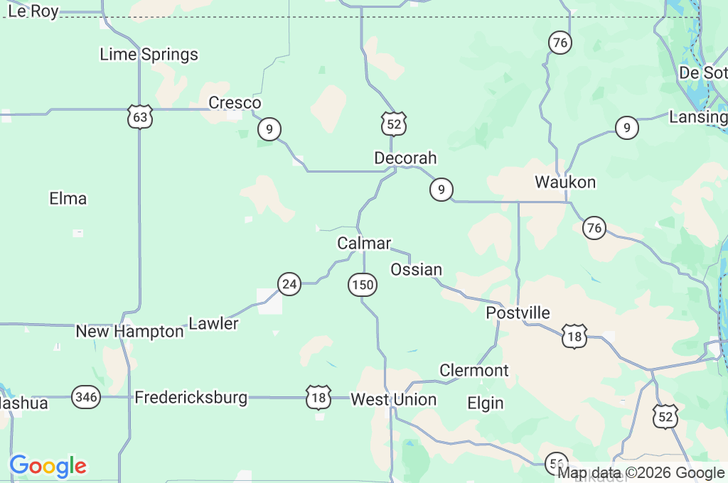 Calmar Area Map Calmar Area Map