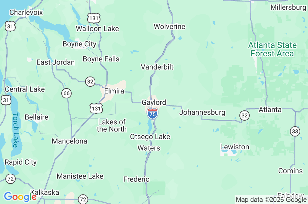 Gaylord Area Map