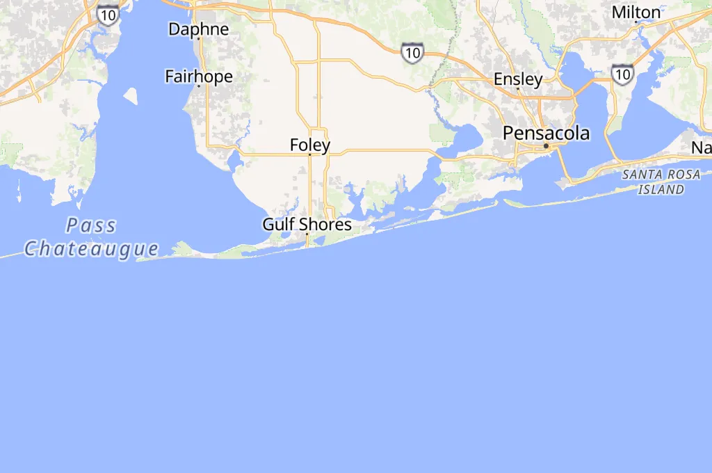 Orange Beach Area Map