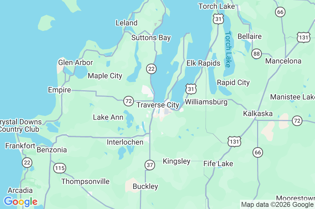 Traverse City Area Map