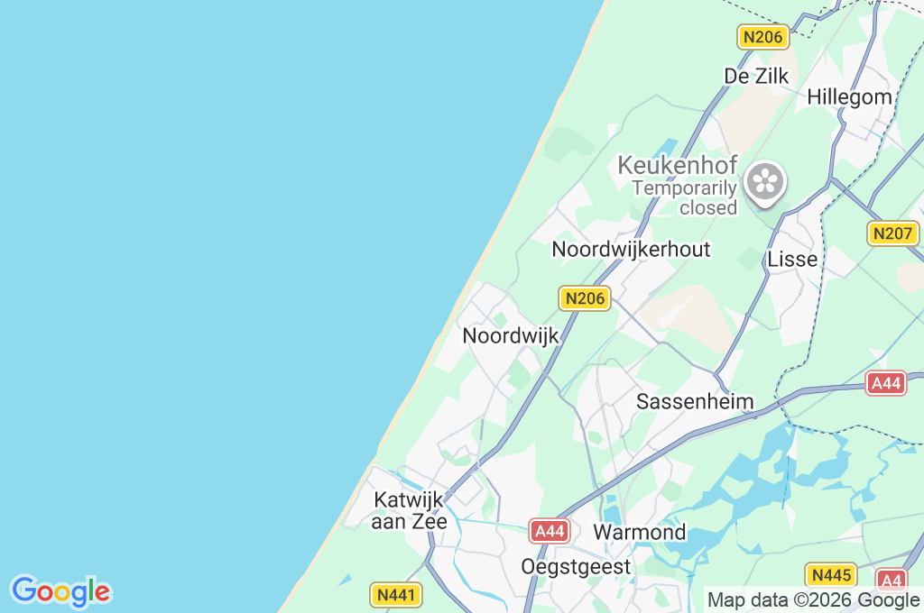 Noordwijk aan Zee Area Map