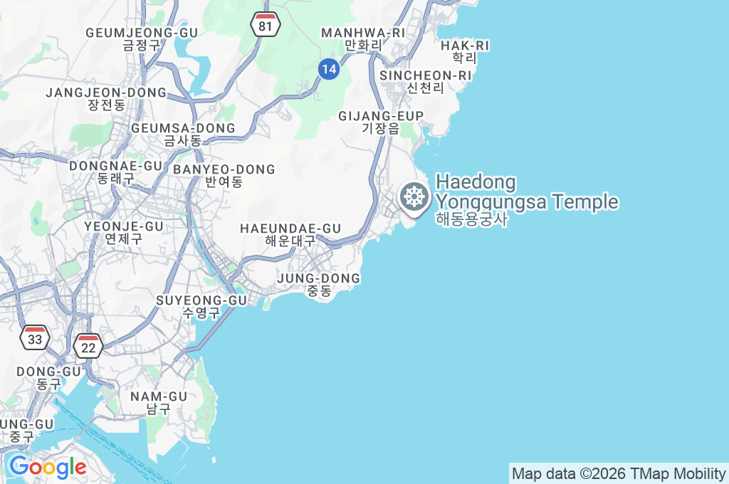Songjeong Beach Area Map