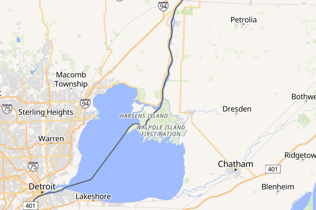 Algonac Area Map