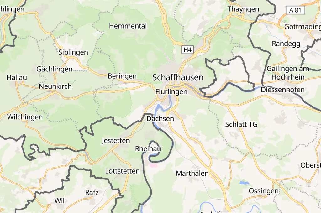 Rhine Falls Area Map Rhine Falls Area Map