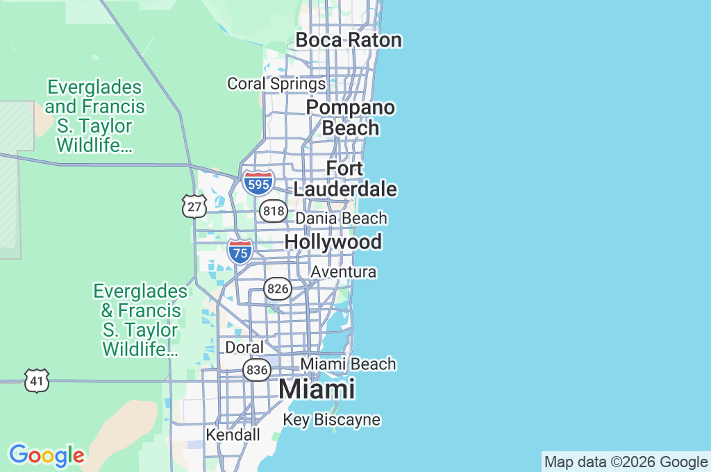 Hollywood Beach Theater Area Map