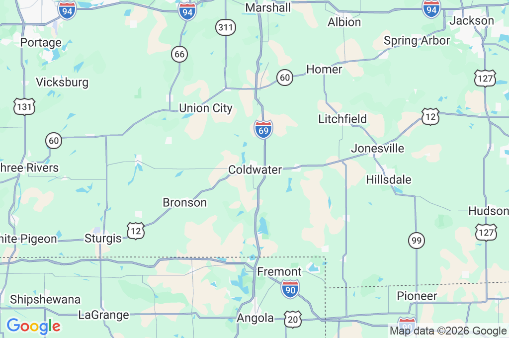 Coldwater Area Map Coldwater Area Map
