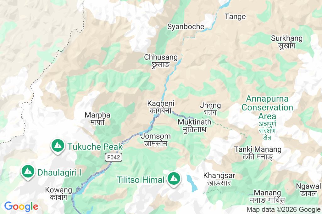 Kagbeni Area Map
