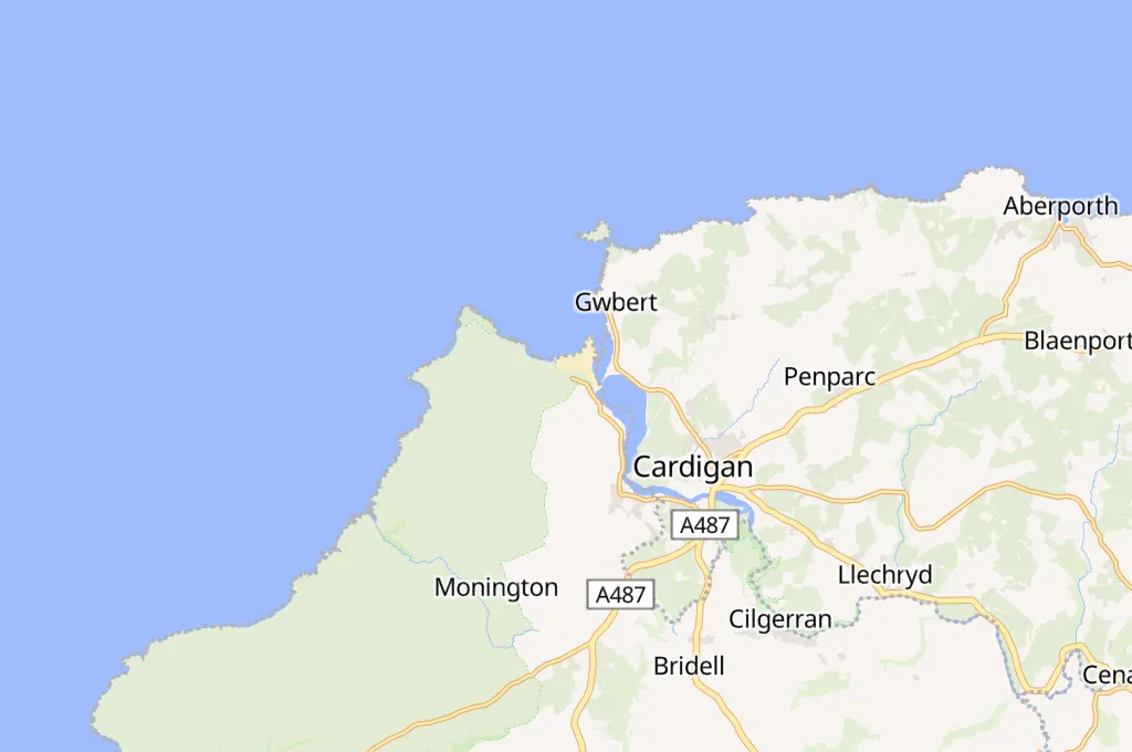 Poppit Sands Beach Area Map Poppit Sands Beach Area Map