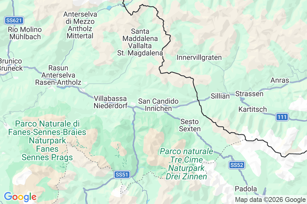 San Candido Area Map