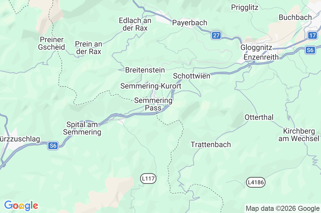 Semmering Area Map Semmering Area Map