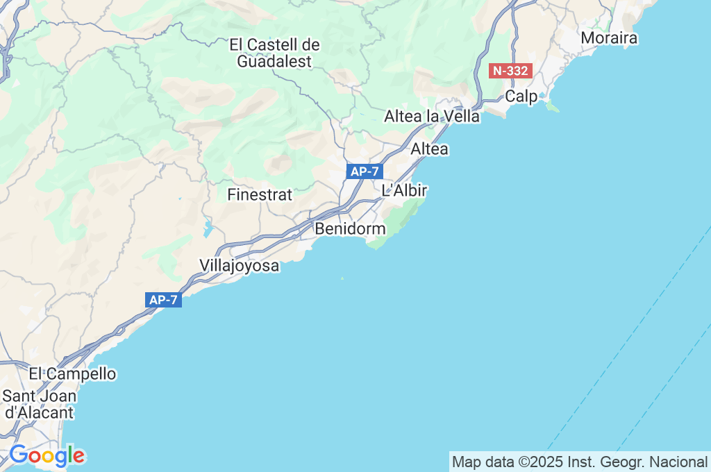 Levante Beach Area Map