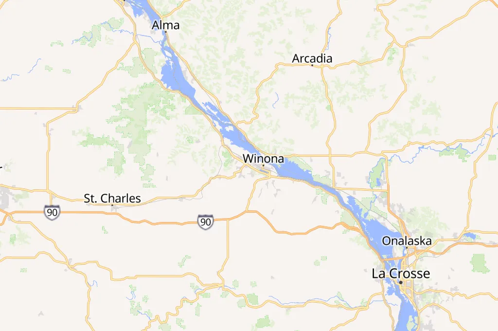 Winona Area Map Winona Area Map
