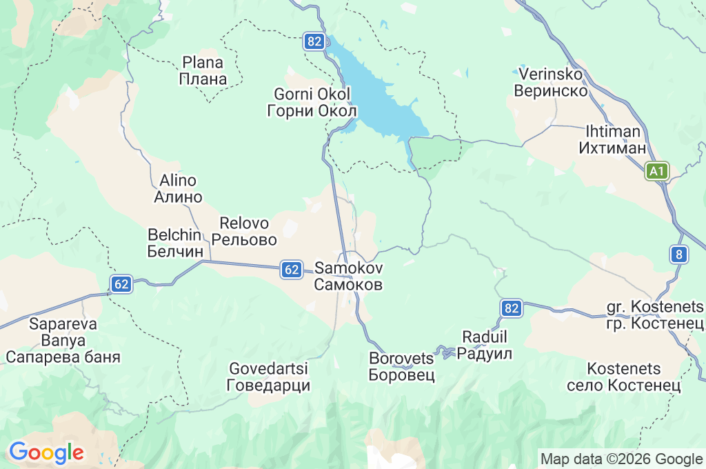Dragushinovo Area Map