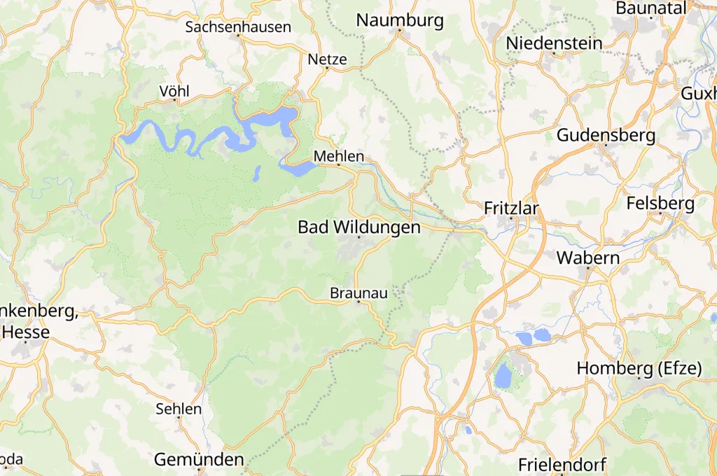 Bad Wildungen Old Town Area Map