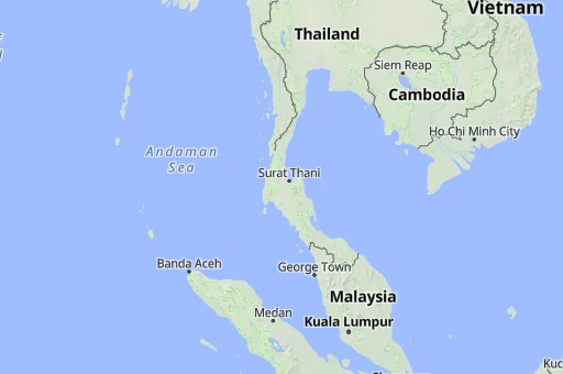 Map of Surat Thani Province