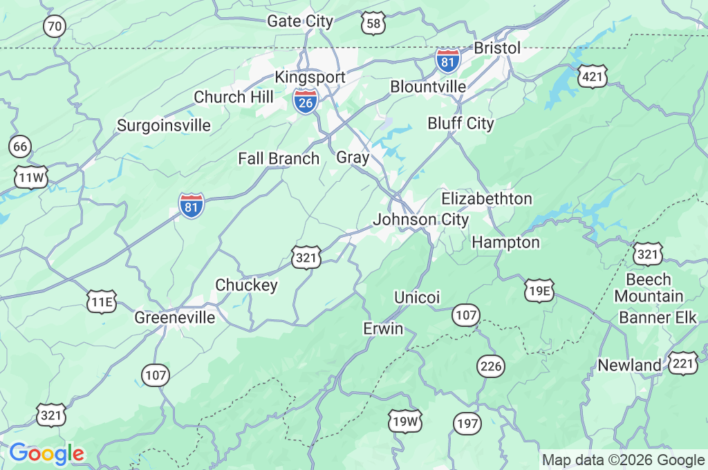 Jonesborough Area Map Jonesborough Area Map