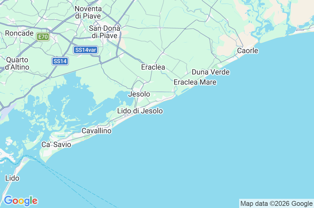 Spiaggia di Jesolo Area Map