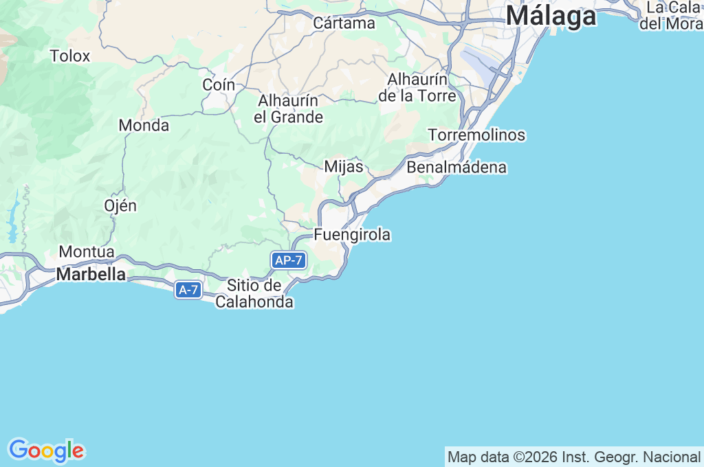 Fuengirola Area Map