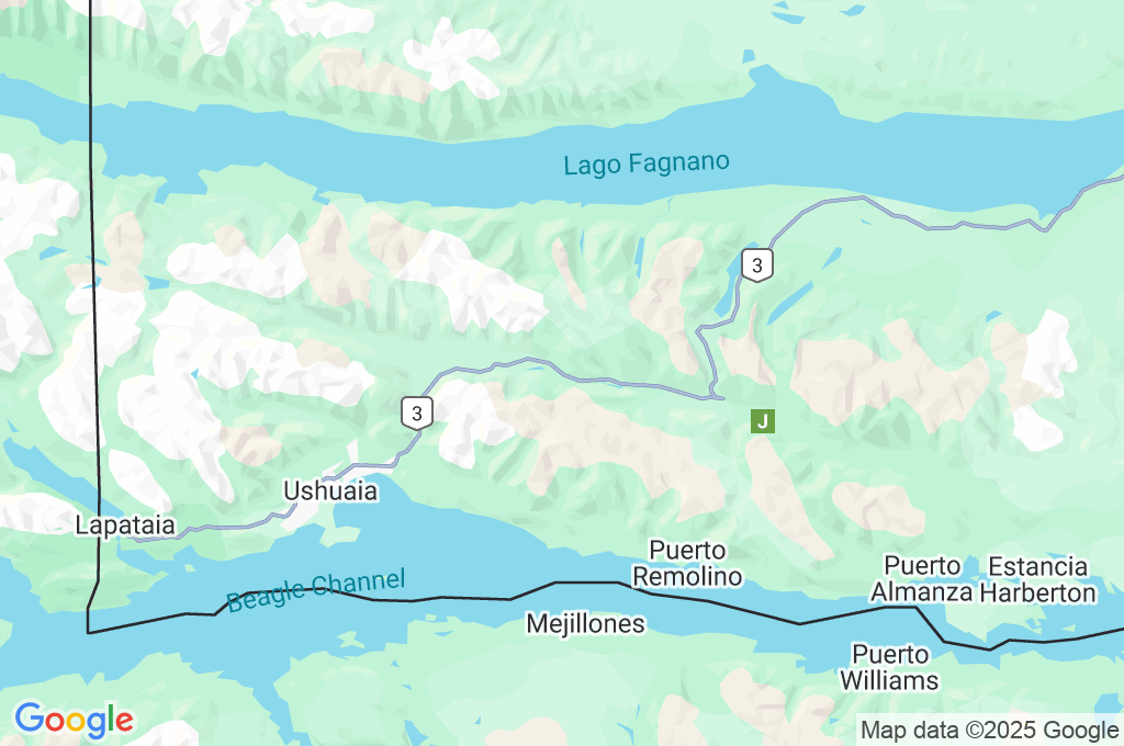 Cerro Castor Area Map